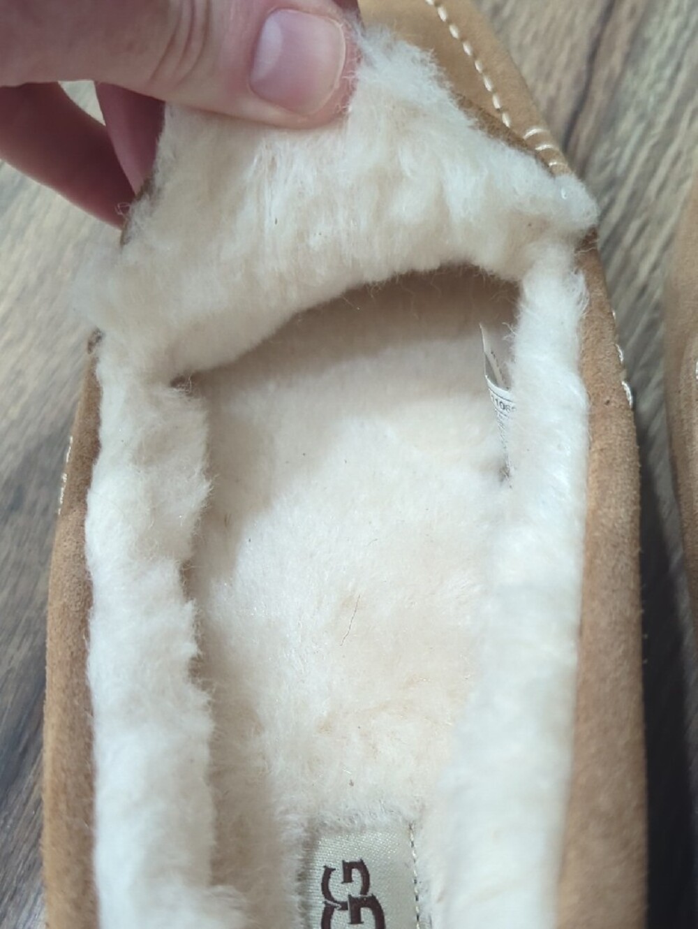 NEW UGG Women's 11 Chestnut Brown Suede Shearling Loafers - Picture 14 of 14